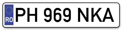 Placuta inmatriculare numar auto  PH-969-NKA, PH 969 NKA, PH969NKA