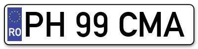 Placuta inmatriculare numar auto  PH-99-CMA, PH 99 CMA, PH99CMA
