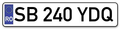 Placuta inmatriculare numar auto  SB-240-YDQ, SB 240 YDQ, SB240YDQ