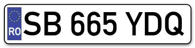 Placuta inmatriculare numar auto  SB-665-YDQ, SB 665 YDQ, SB665YDQ