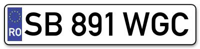 Placuta inmatriculare numar auto  SB-891-WGC, SB 891 WGC, SB891WGC