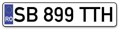 Placuta inmatriculare numar auto  SB-899-TTH, SB 899 TTH, SB899TTH