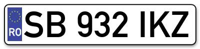 Placuta inmatriculare numar auto  SB-932-IKZ, SB 932 IKZ, SB932IKZ