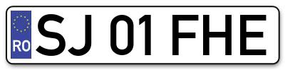 Placuta inmatriculare numar auto  SJ-01-FHE, SJ 01 FHE, SJ01FHE