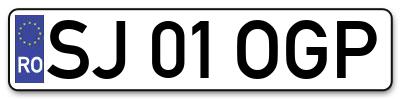Placuta inmatriculare numar auto  SJ-01-OGP, SJ 01 OGP, SJ01OGP