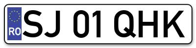 Placuta inmatriculare numar auto  SJ-01-QHK, SJ 01 QHK, SJ01QHK