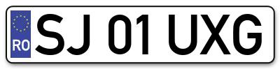 Placuta inmatriculare numar auto  SJ-01-UXG, SJ 01 UXG, SJ01UXG