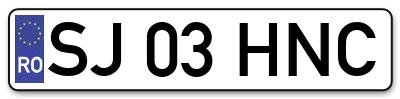 Placuta inmatriculare numar auto  SJ-03-HNC, SJ 03 HNC, SJ03HNC