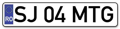 Placuta inmatriculare numar auto  SJ-04-MTG, SJ 04 MTG, SJ04MTG