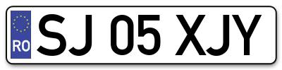 Placuta inmatriculare numar auto  SJ-05-XJY, SJ 05 XJY, SJ05XJY