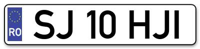 Placuta inmatriculare numar auto  SJ-10-HJI, SJ 10 HJI, SJ10HJI