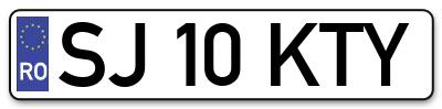 Placuta inmatriculare numar auto  SJ-10-KTY, SJ 10 KTY, SJ10KTY
