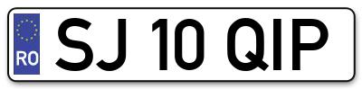 Placuta inmatriculare numar auto  SJ-10-QIP, SJ 10 QIP, SJ10QIP