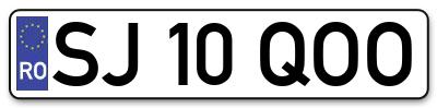 Placuta inmatriculare numar auto  SJ-10-QOO, SJ 10 QOO, SJ10QOO