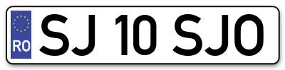 Placuta inmatriculare numar auto  SJ-10-SJO, SJ 10 SJO, SJ10SJO
