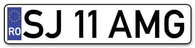 Placuta inmatriculare numar auto  SJ-11-AMG, SJ 11 AMG, SJ11AMG