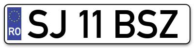 Placuta inmatriculare numar auto  SJ-11-BSZ, SJ 11 BSZ, SJ11BSZ