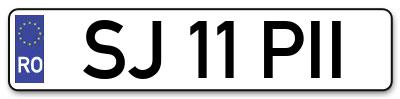 Placuta inmatriculare numar auto  SJ-11-PII, SJ 11 PII, SJ11PII