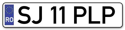 Placuta inmatriculare numar auto  SJ-11-PLP, SJ 11 PLP, SJ11PLP