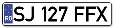 Placuta inmatriculare numar auto  SJ-127-FFX, SJ 127 FFX, SJ127FFX