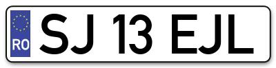 Placuta inmatriculare numar auto  SJ-13-EJL, SJ 13 EJL, SJ13EJL