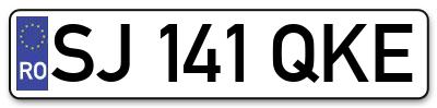 Placuta inmatriculare numar auto  SJ-141-QKE, SJ 141 QKE, SJ141QKE