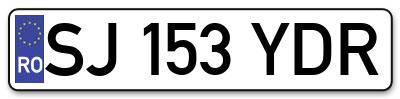 Placuta inmatriculare numar auto  SJ-153-YDR, SJ 153 YDR, SJ153YDR