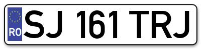 Placuta inmatriculare numar auto  SJ-161-TRJ, SJ 161 TRJ, SJ161TRJ