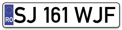 Placuta inmatriculare numar auto  SJ-161-WJF, SJ 161 WJF, SJ161WJF