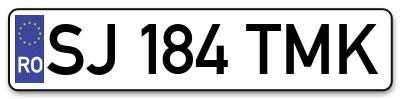 Placuta inmatriculare numar auto  SJ-184-TMK, SJ 184 TMK, SJ184TMK