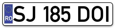 Placuta inmatriculare numar auto  SJ-185-DOI, SJ 185 DOI, SJ185DOI