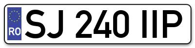 Placuta inmatriculare numar auto  SJ-240-IIP, SJ 240 IIP, SJ240IIP