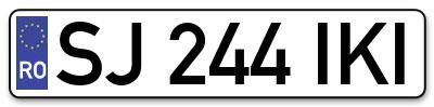 Placuta inmatriculare numar auto  SJ-244-IKI, SJ 244 IKI, SJ244IKI
