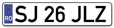 Placuta inmatriculare numar auto  SJ-26-JLZ, SJ 26 JLZ, SJ26JLZ