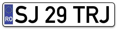 Placuta inmatriculare numar auto  SJ-29-TRJ, SJ 29 TRJ, SJ29TRJ