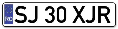 Placuta inmatriculare numar auto  SJ-30-XJR, SJ 30 XJR, SJ30XJR
