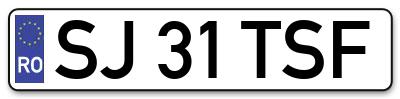 Placuta inmatriculare numar auto  SJ-31-TSF, SJ 31 TSF, SJ31TSF