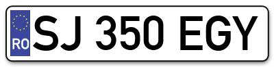 Placuta inmatriculare numar auto  SJ-350-EGY, SJ 350 EGY, SJ350EGY