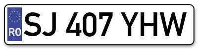 Placuta inmatriculare numar auto  SJ-407-YHW, SJ 407 YHW, SJ407YHW
