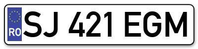 Placuta inmatriculare numar auto  SJ-421-EGM, SJ 421 EGM, SJ421EGM