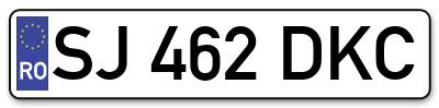 Placuta inmatriculare numar auto  SJ-462-DKC, SJ 462 DKC, SJ462DKC