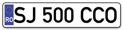 Placuta inmatriculare numar auto  SJ-500-CCO, SJ 500 CCO, SJ500CCO