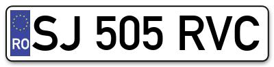 Placuta inmatriculare numar auto  SJ-505-RVC, SJ 505 RVC, SJ505RVC