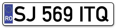 Placuta inmatriculare numar auto  SJ-569-ITQ, SJ 569 ITQ, SJ569ITQ