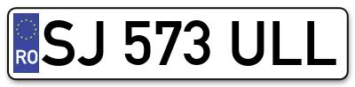 Placuta inmatriculare numar auto  SJ-573-ULL, SJ 573 ULL, SJ573ULL