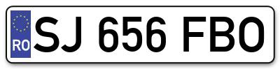 Placuta inmatriculare numar auto  SJ-656-FBO, SJ 656 FBO, SJ656FBO