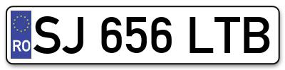 Placuta inmatriculare numar auto  SJ-656-LTB, SJ 656 LTB, SJ656LTB