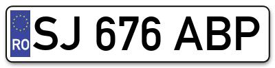 Placuta inmatriculare numar auto  SJ-676-ABP, SJ 676 ABP, SJ676ABP