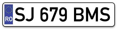 Placuta inmatriculare numar auto  SJ-679-BMS, SJ 679 BMS, SJ679BMS