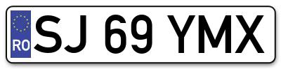 Placuta inmatriculare numar auto  SJ-69-YMX, SJ 69 YMX, SJ69YMX